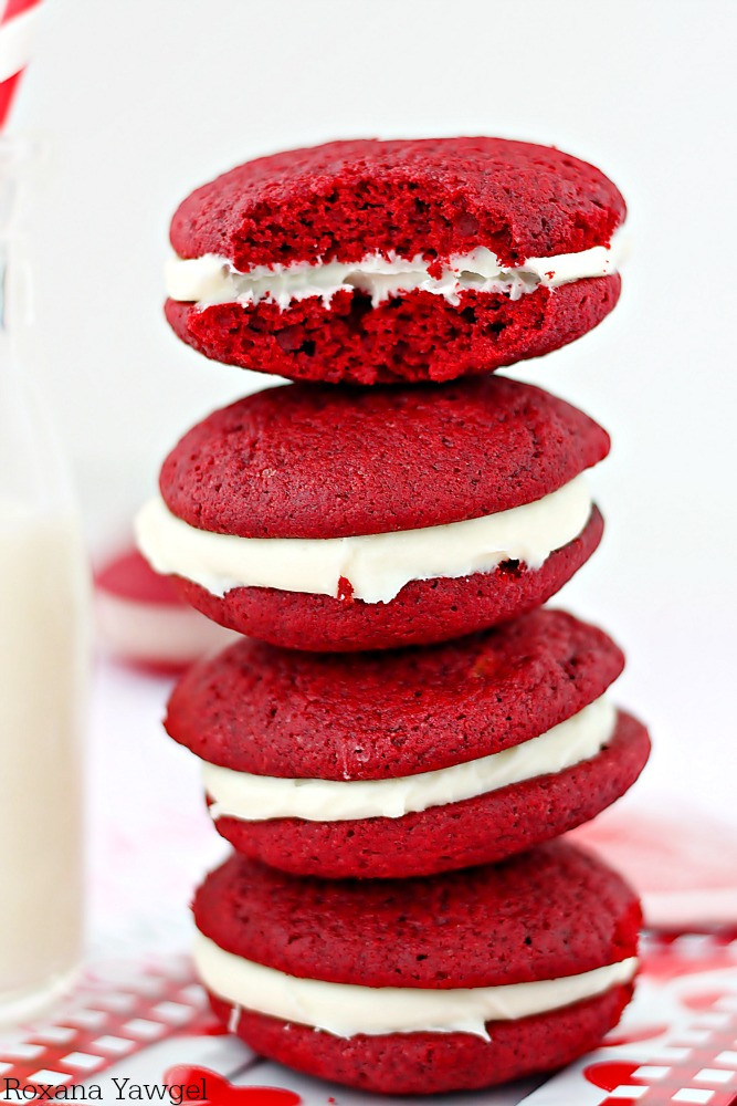Red Velvet Whoopie Pies
 Red velvet whoopie pies with cream cheese frosting