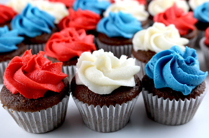 Red White And Blue Cupcakes
 Red White and Blue Mini Cupcakes Two Sisters