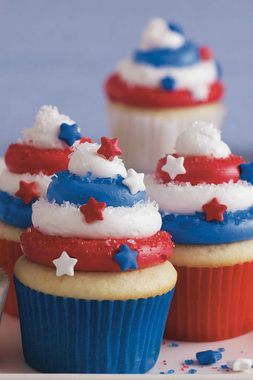 Red White And Blue Cupcakes
 50 Best 4th of July Desserts and Treat Ideas