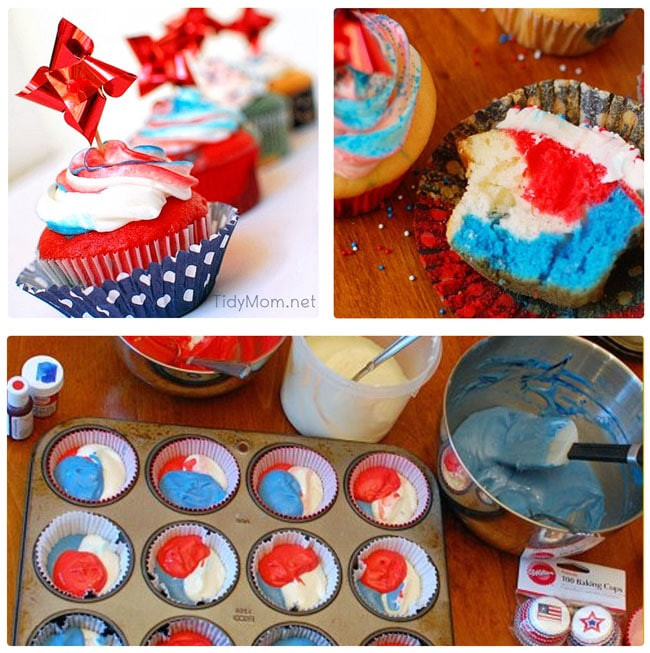 Red White And Blue Cupcakes
 Red White and Blue Cupcakes