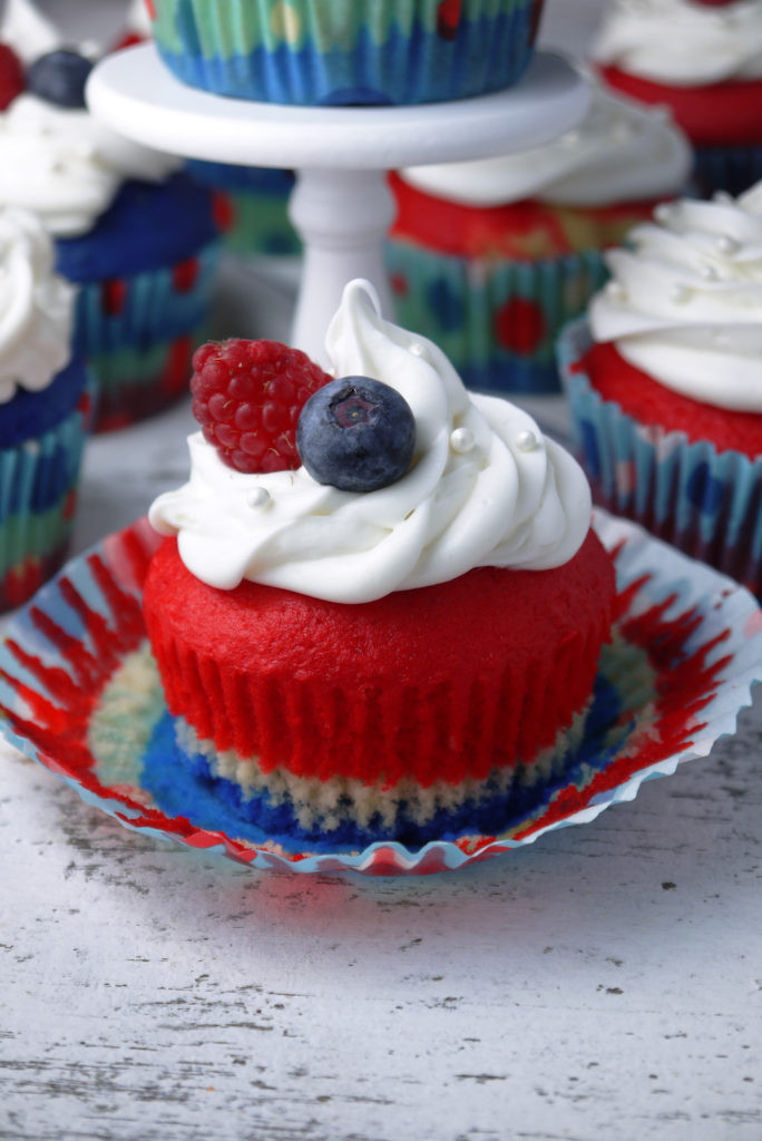 Red White And Blue Cupcakes
 Red White and Blue Cupcakes for the Patriotic Season