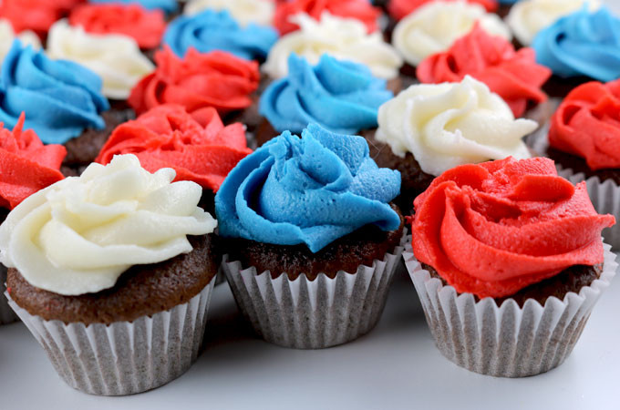 Red White And Blue Cupcakes
 Red White and Blue Mini Cupcakes Two Sisters