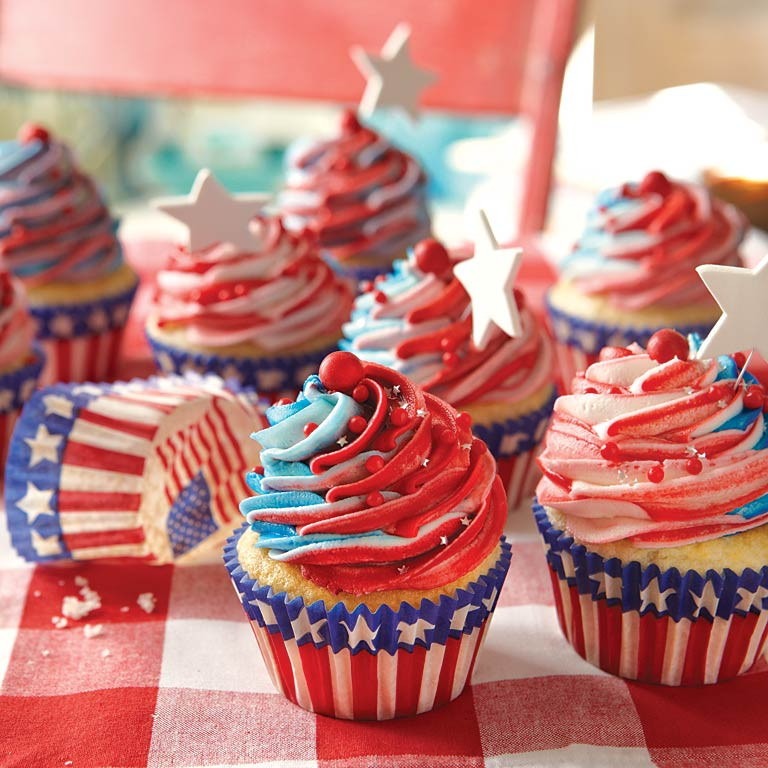 Red White And Blue Cupcakes
 Red White and Blue Cupcakes Recipe