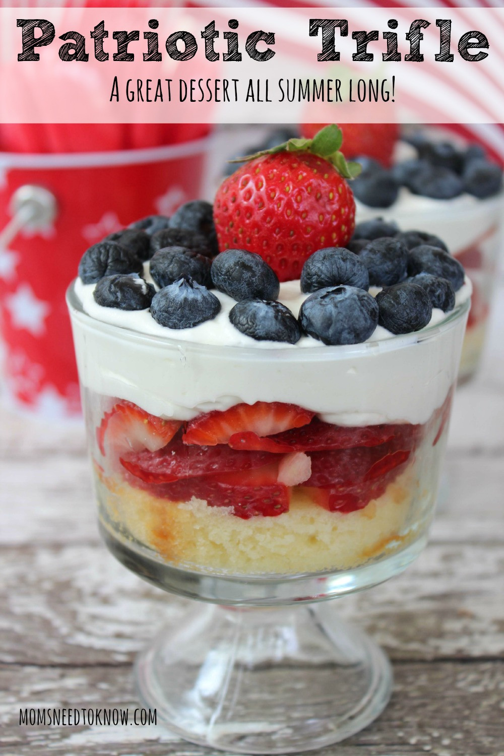 Red White And Blue Desserts
 Red White Blue Trifle for the 4th of July