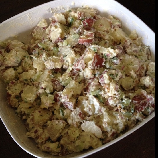 Redskin Potato Salad
 Bacon Dill Potato Salad red skin potatoes bacon mayo