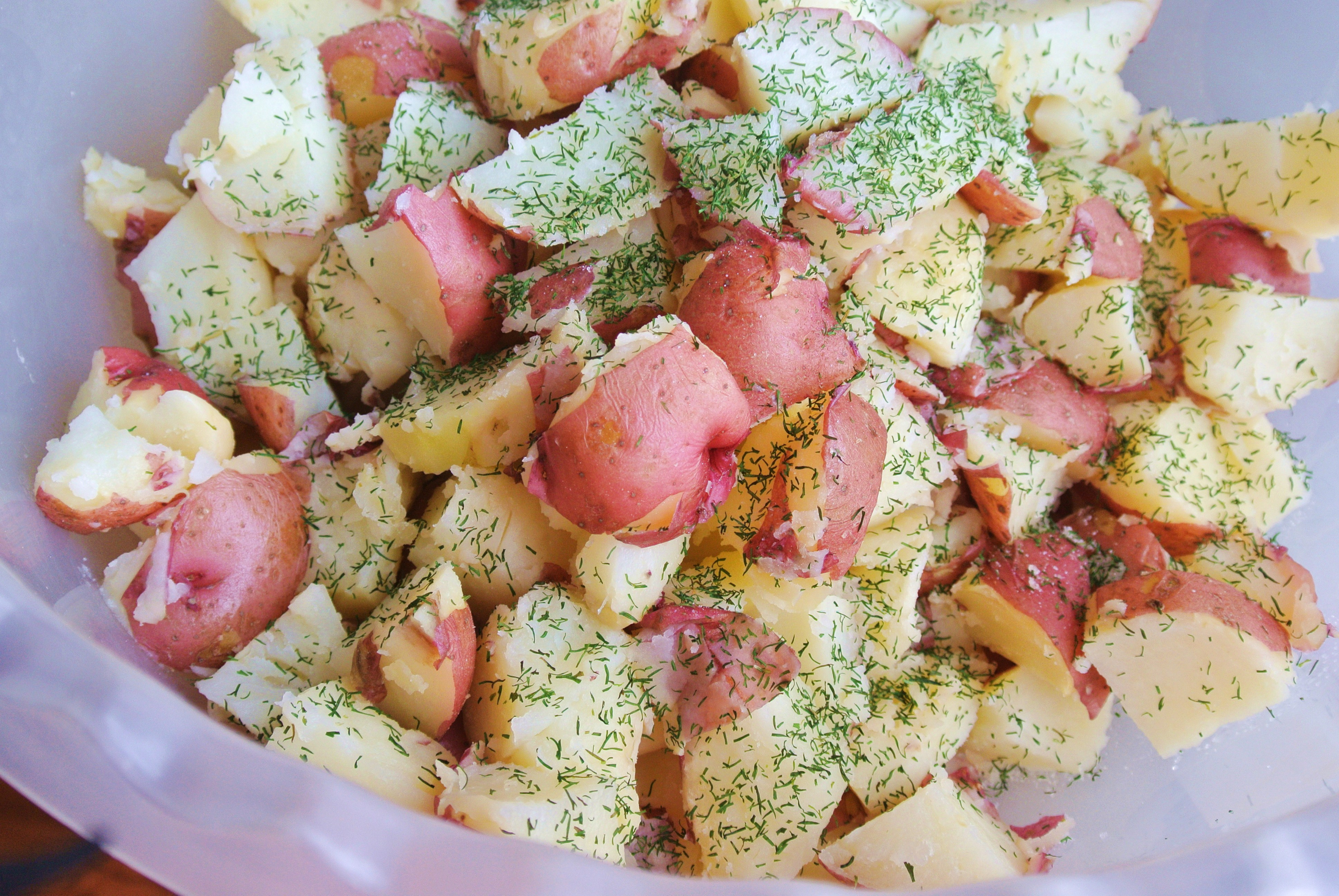 Redskin Potato Salad
 The Best Creamy Dill Red Skin Potato Salad No Plate Like