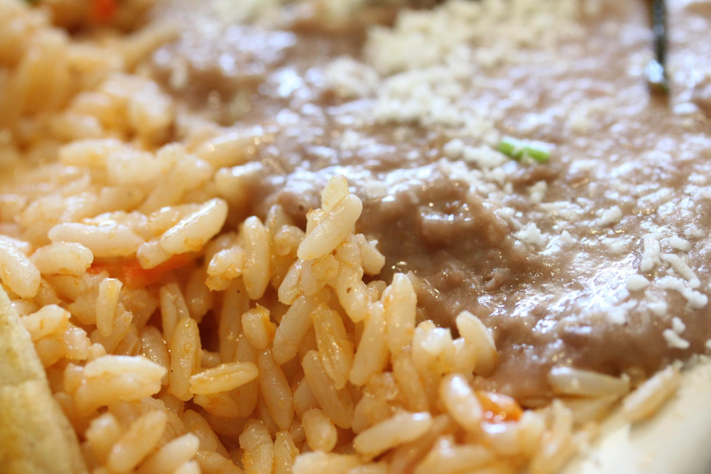 Refried Beans And Rice
 Los Abuelos