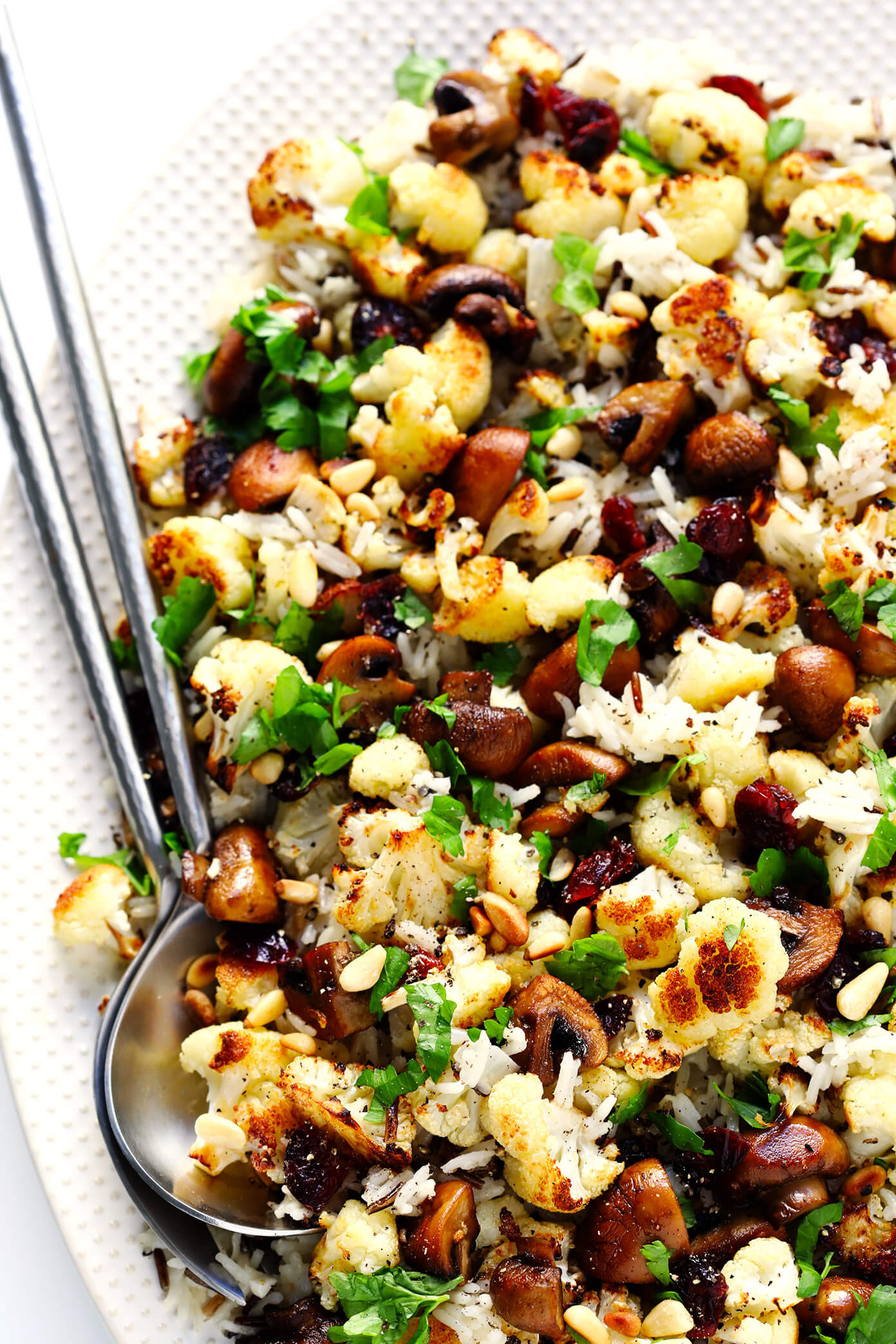 Rice Cauliflower Recipe
 Roasted Cauliflower Mushroom and Wild Rice “Stuffing