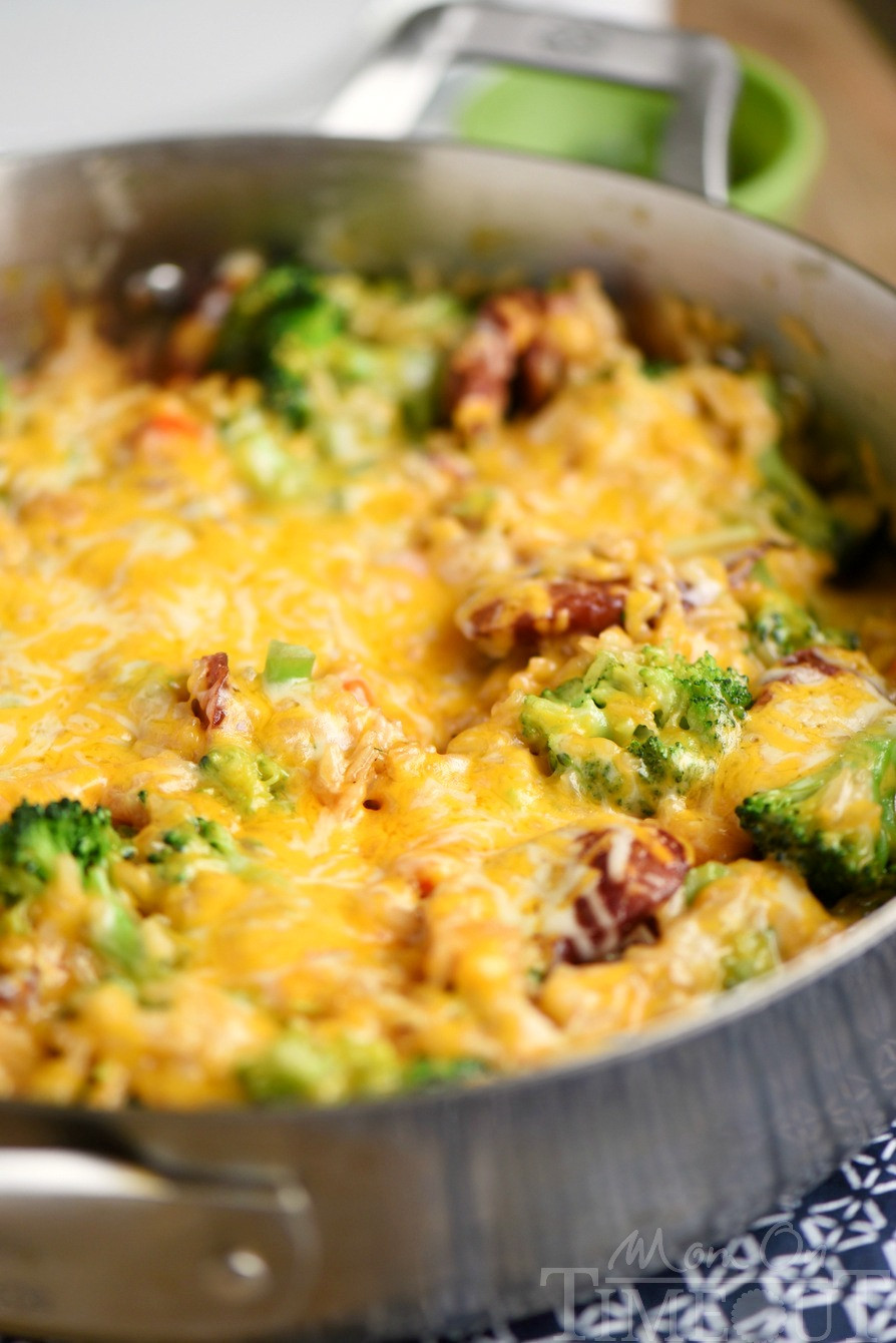 Rice Dinner Recipes
 Cheesy Kielbasa Rice and Broccoli Skillet Mom Timeout