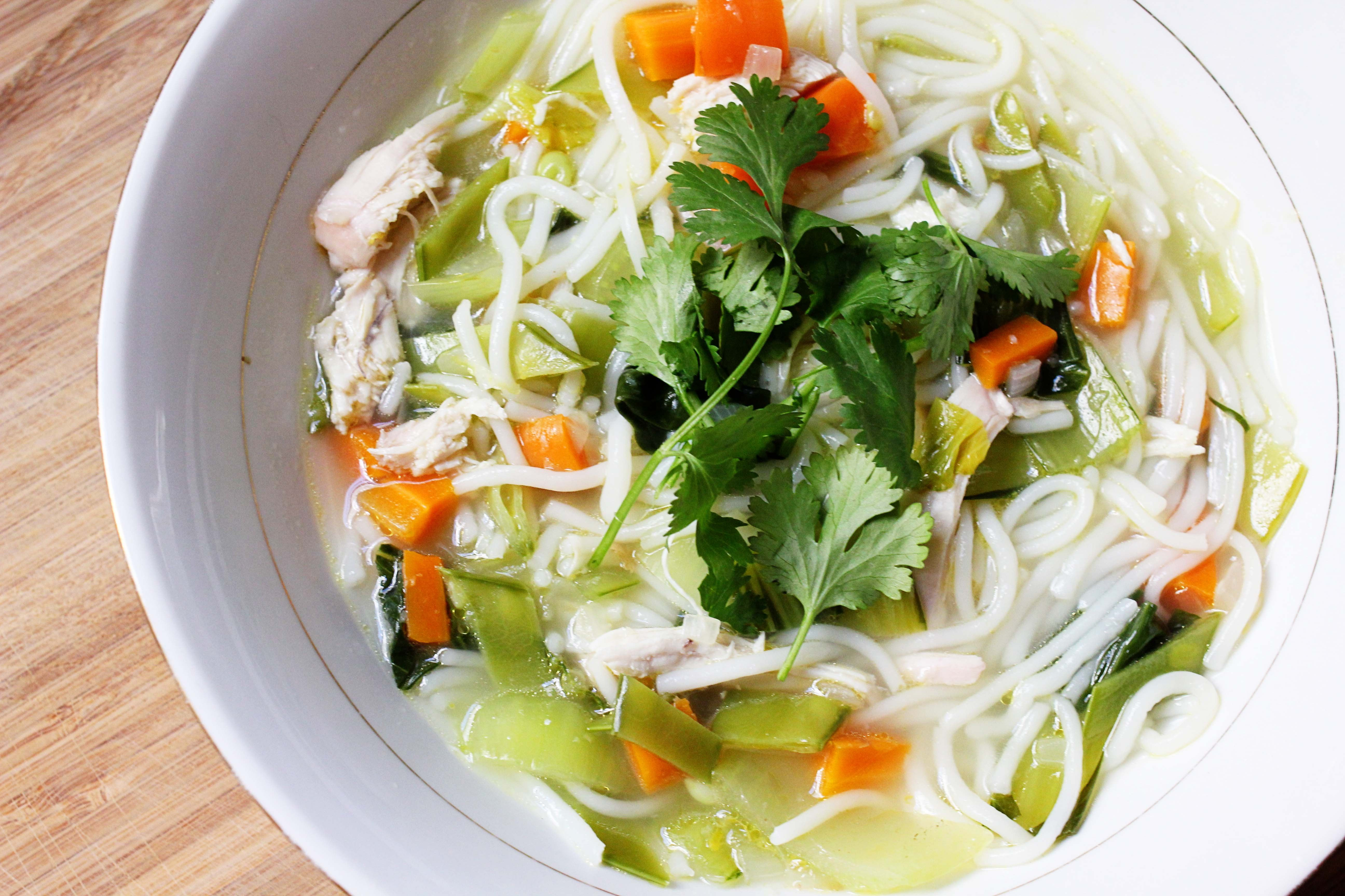 Rice Noodles Soup Recipes
 chicken noodle soup with rice noodles and bok choy
