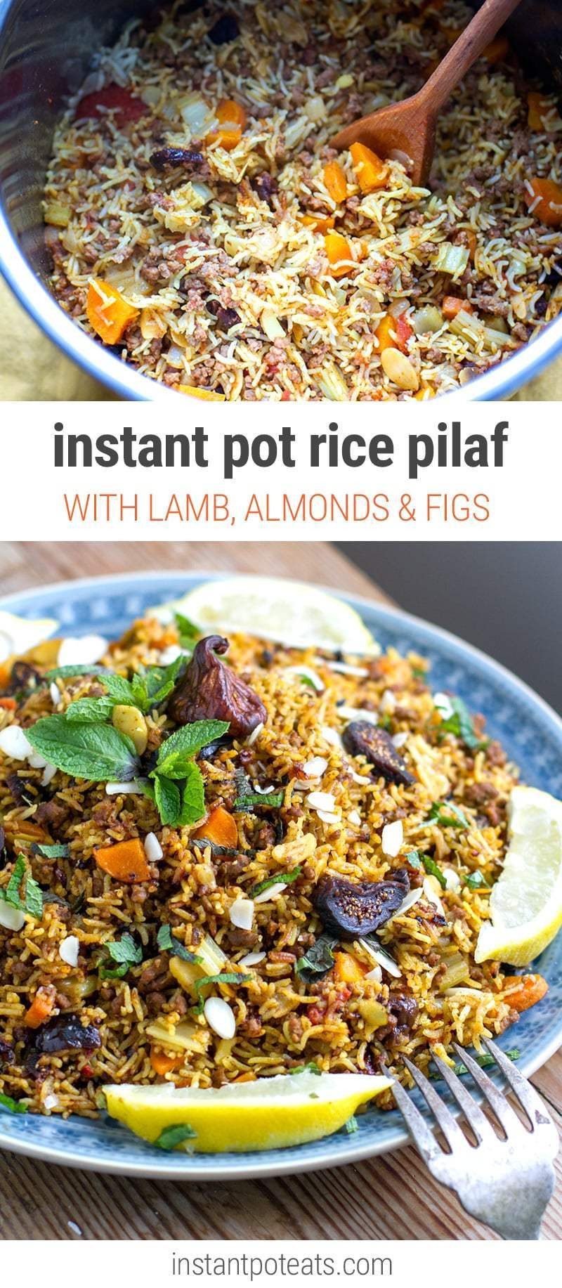 Rice Pilaf Instant Pot
 Instant Pot Rice Pilaf With Ground Lamb Almonds & Figs