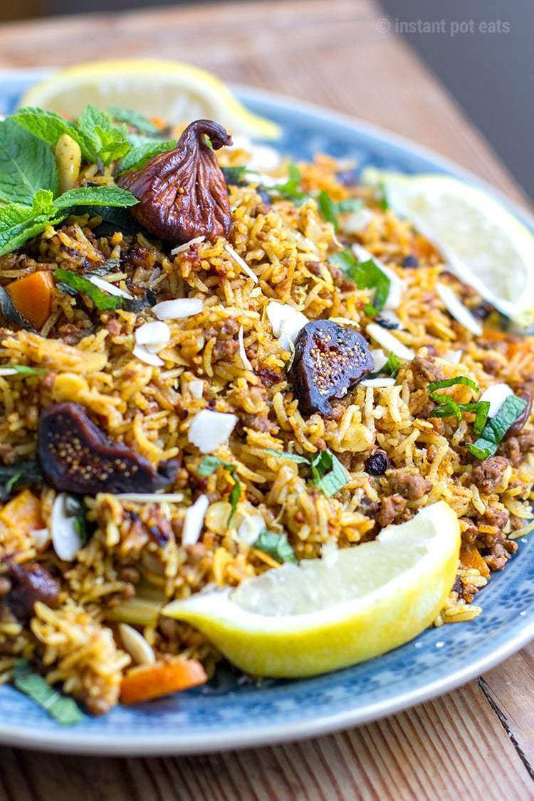 Rice Pilaf Instant Pot
 Instant Pot Rice Pilaf With Ground Lamb Almonds & Figs