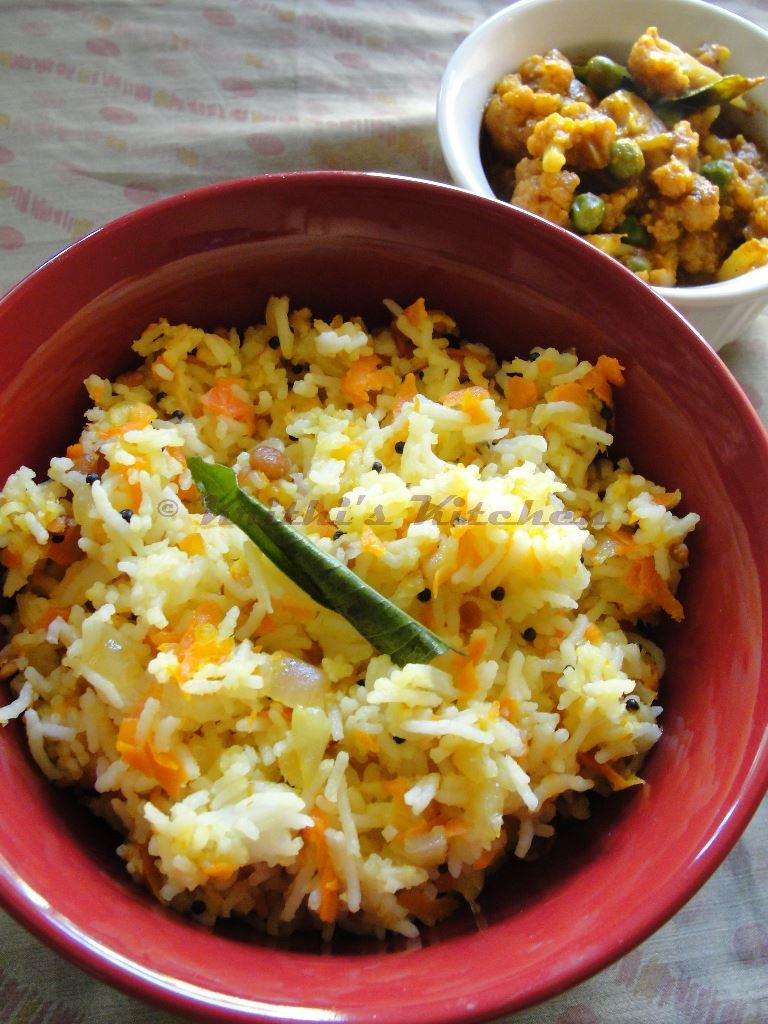Rice Recipes Indian
 Krithi s Kitchen Carrot Rice