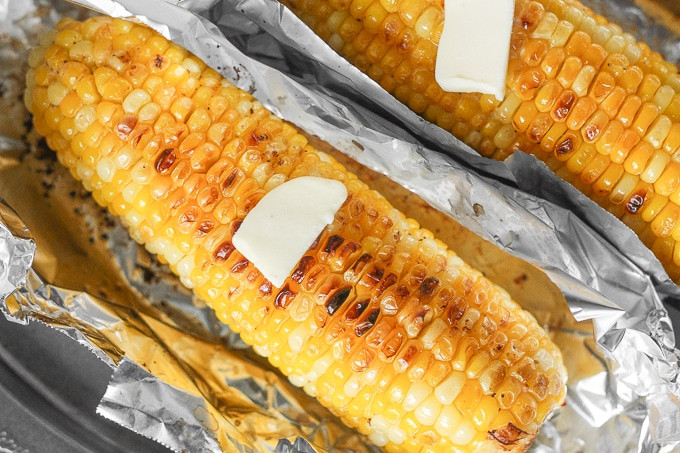 Roast Corn On Grill
 Oven Roasted Corn on the Cob with Garlic Butter