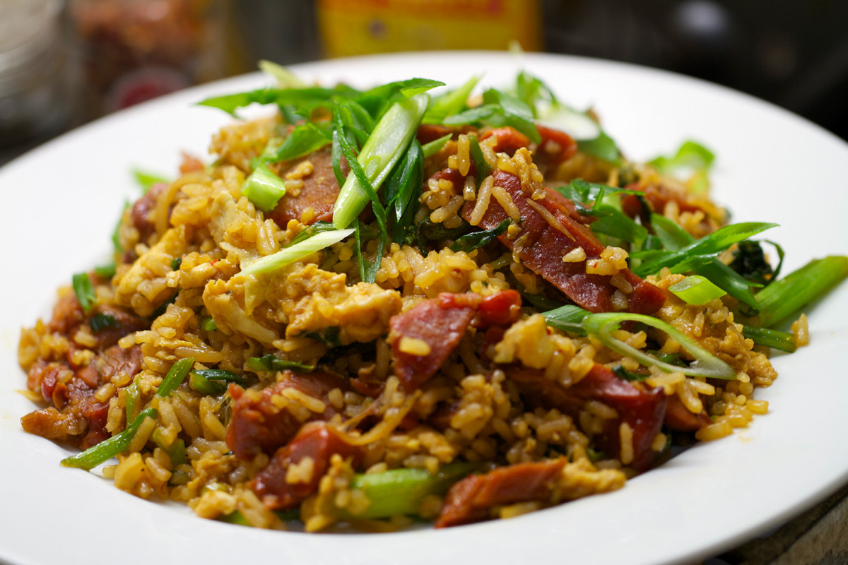 Roast Pork Fried Rice
 Roast Pork Spring Rolls and Fried Rice