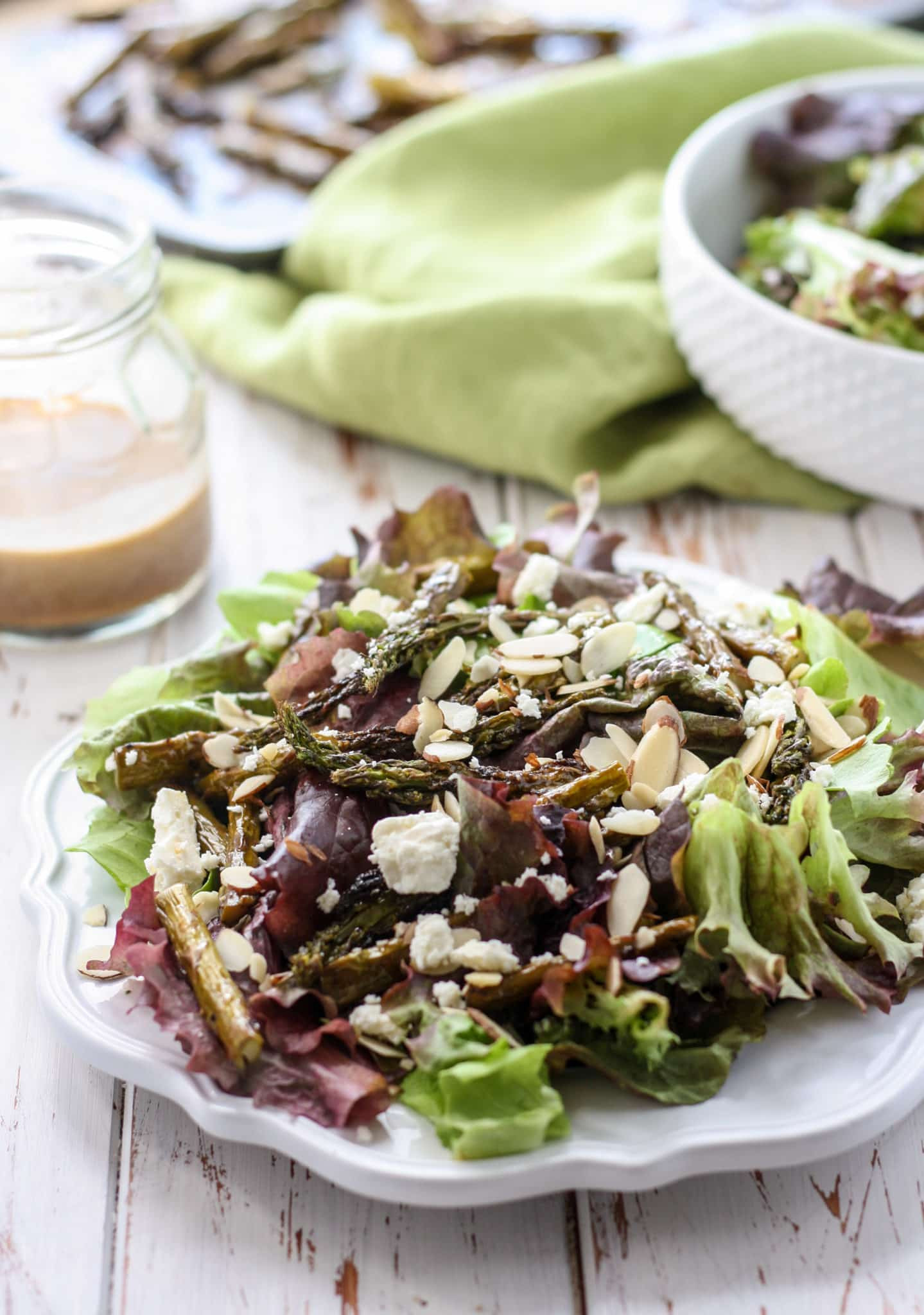 Roasted Asparagus Salad
 Roasted Asparagus Salad with Balsamic Almond Dressing