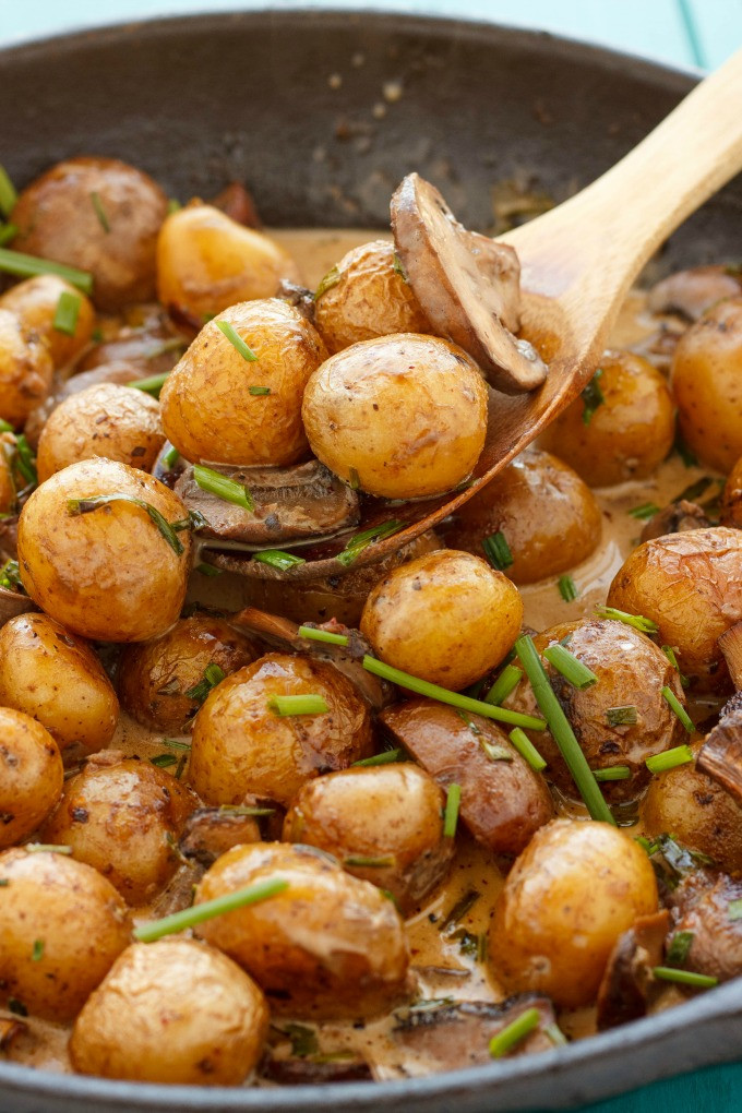 Roasted Baby Potatoes Recipe
 Roasted Baby Potatoes in a Homemade Mushroom Sauce The