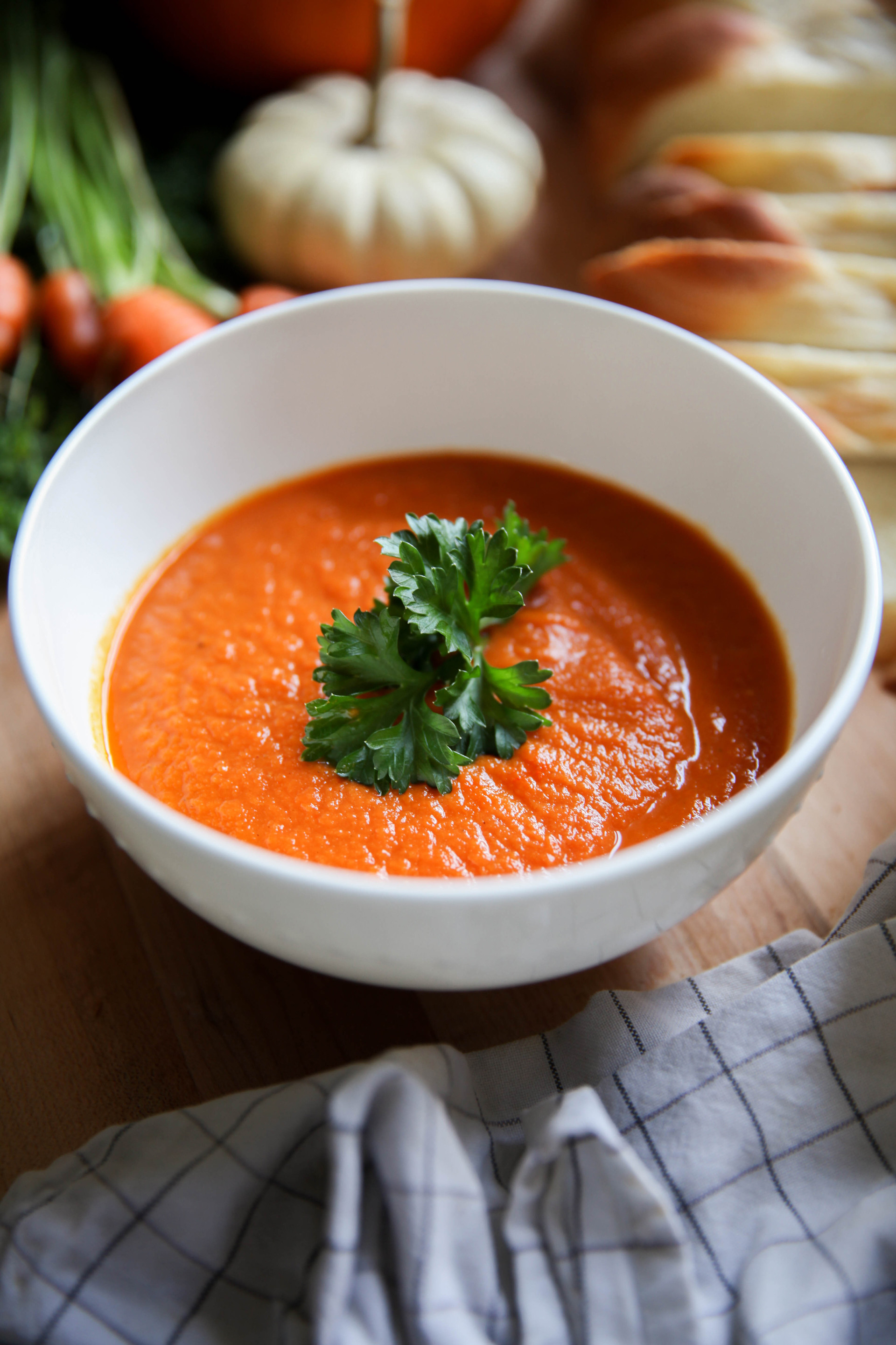 Roasted Carrot Soup
 Spiced Roasted Carrot Soup