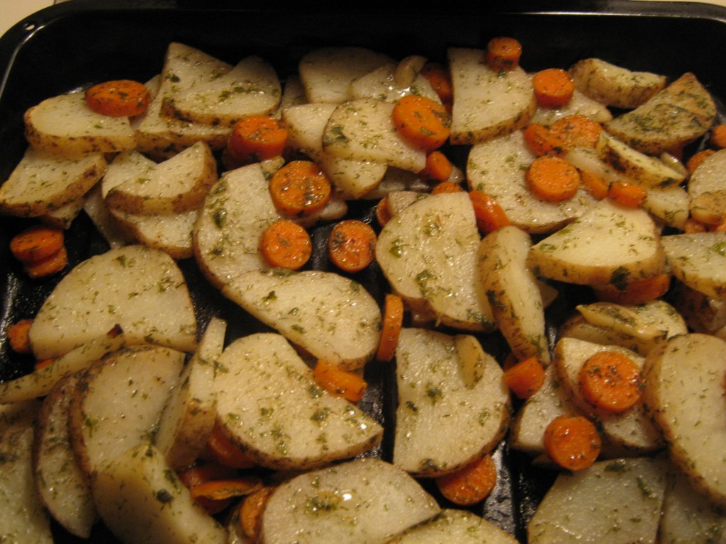 Roasted Carrots And Potatoes
 Oven Roasted Potatoes and Carrots with Garlic and Herbs