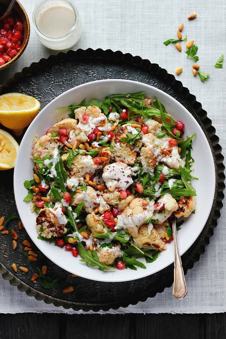 Roasted Cauliflower Salad
 Roasted Cauliflower Salad with Quinoa Sumac Lemon