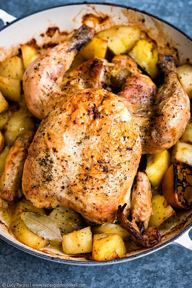 Roasted Chicken And Potatoes
 greek chicken and potatoes
