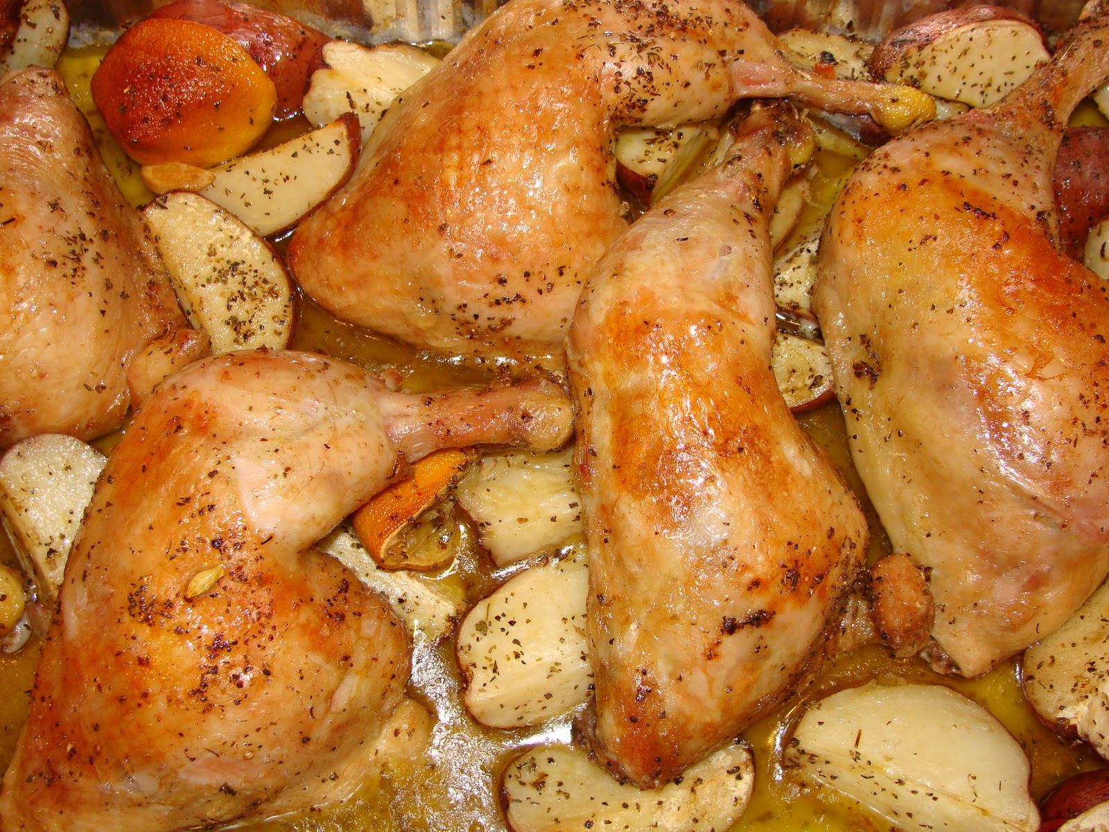 Roasted Chicken And Potatoes
 Pensacola Greek Festival Roasted Chicken and Potatoes