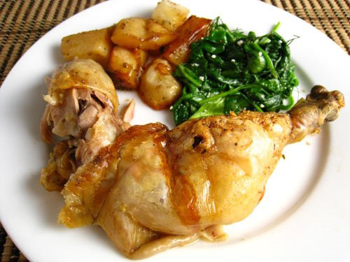 Roasted Chicken Dinner
 Lemon and Oregano Roast Chicken Recipe on Closet Cooking