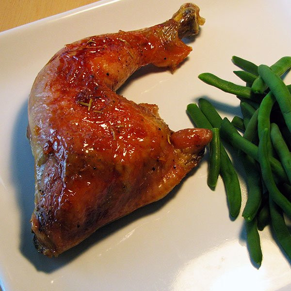 Roasted Chicken Leg Quarters
 Orange Rosemary Glazed Chicken Leg Quarters