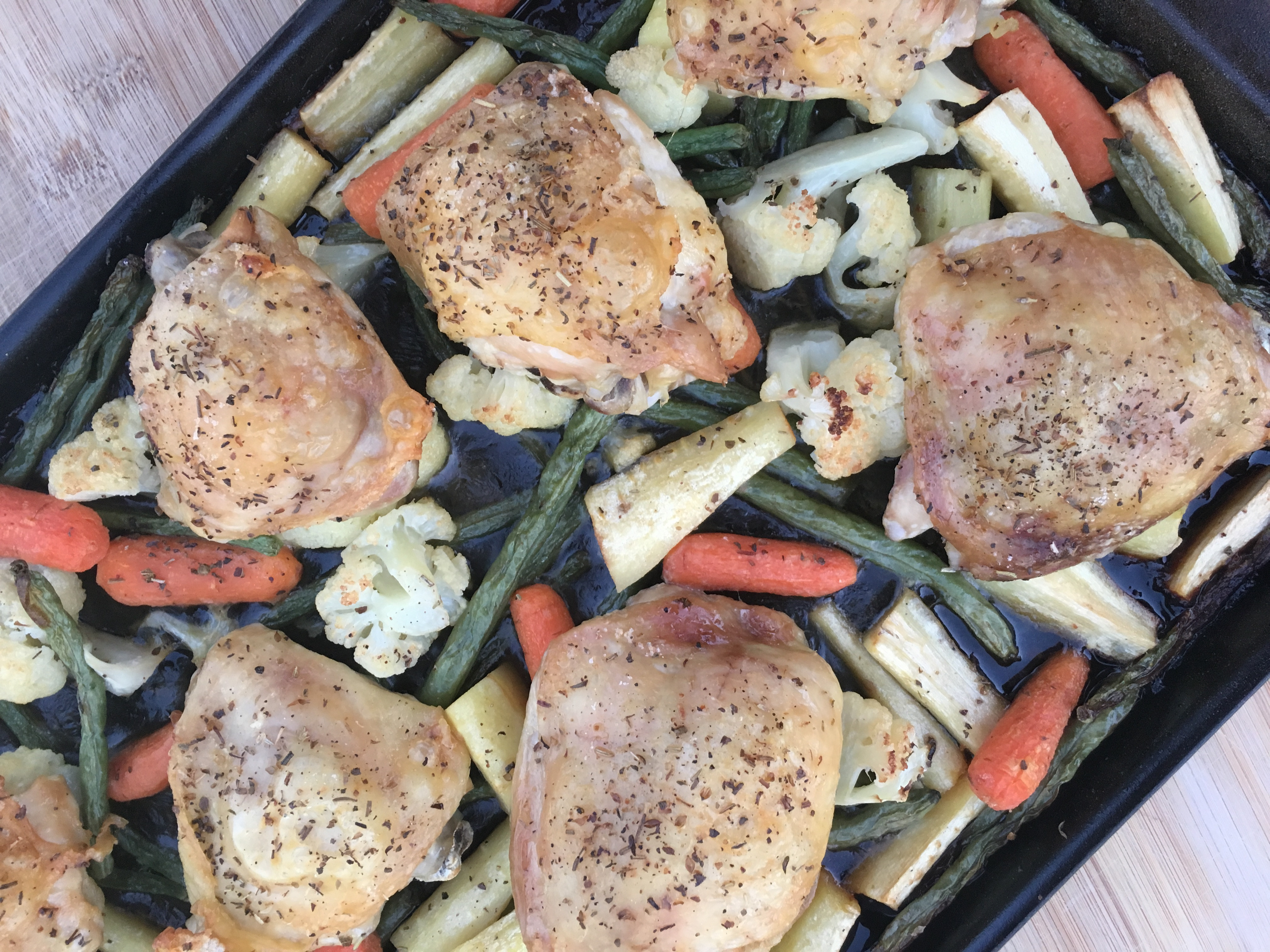 Roasted Chicken Thighs And Vegetables
 Herb roasted chicken thighs with ve ables Eat Well