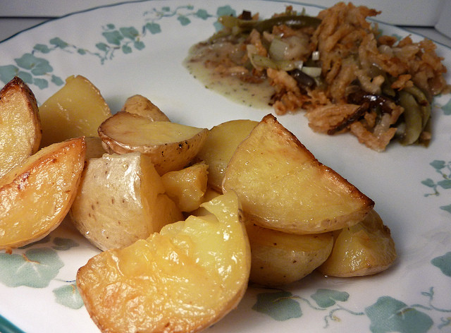 Roasted Gold Potatoes
 Roasted "Honey Gold" Potatoes & Green Bean Casserole