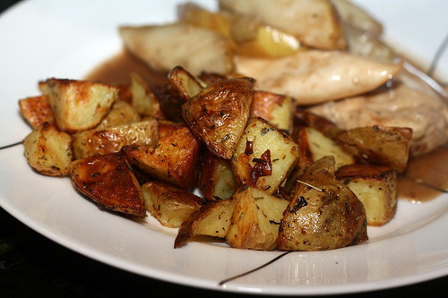 Roasted Gold Potatoes
 So Tasty So Yummy Herb Roasted Yukon Gold Potatoes