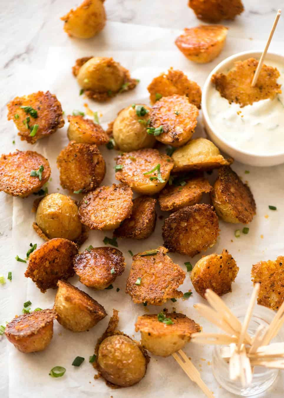 Roasted Parmesan Potatoes
 Crispy Roasted Parmesan Potatoes