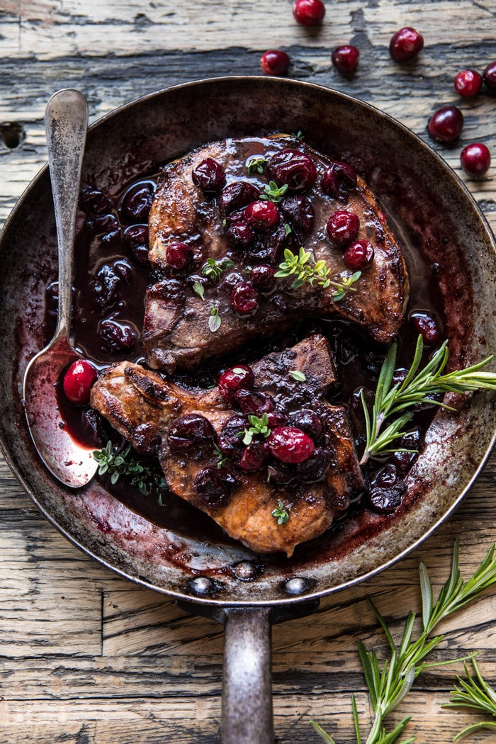 Roasted Pork Chops
 Roasted Cranberry Brown Sugar Pork Chops Half Baked Harvest