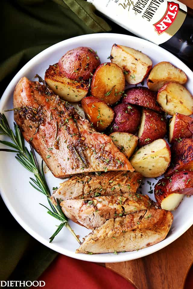 Roasted Pork Loin
 Garlic and Rosemary Balsamic Roasted Pork Loin Recipe