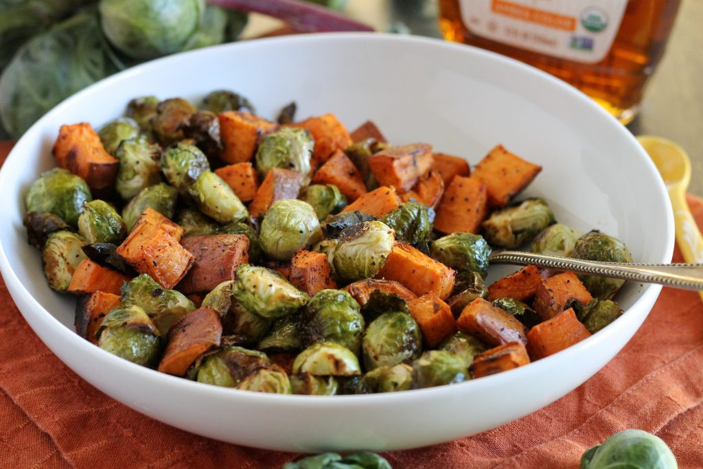 Roasted Potatoes And Brussel Sprouts
 Maple Roasted Brussels Sprouts and Sweet Potatoes Recipe