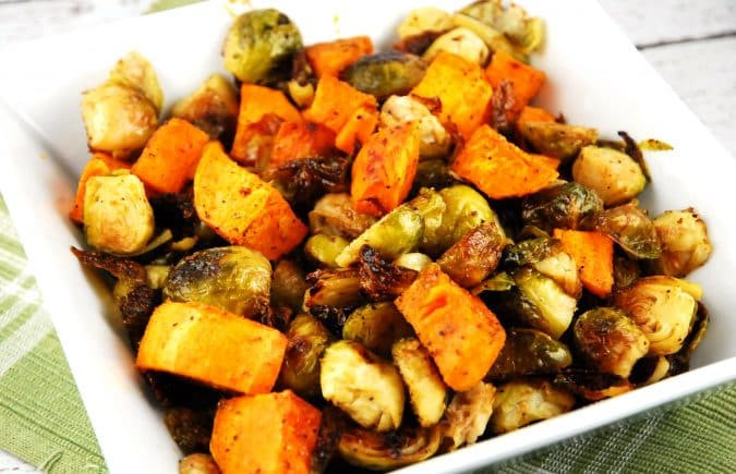 Roasted Potatoes And Brussel Sprouts
 Roasted Brussel Sprouts and Sweet Potatoes Recipe 4