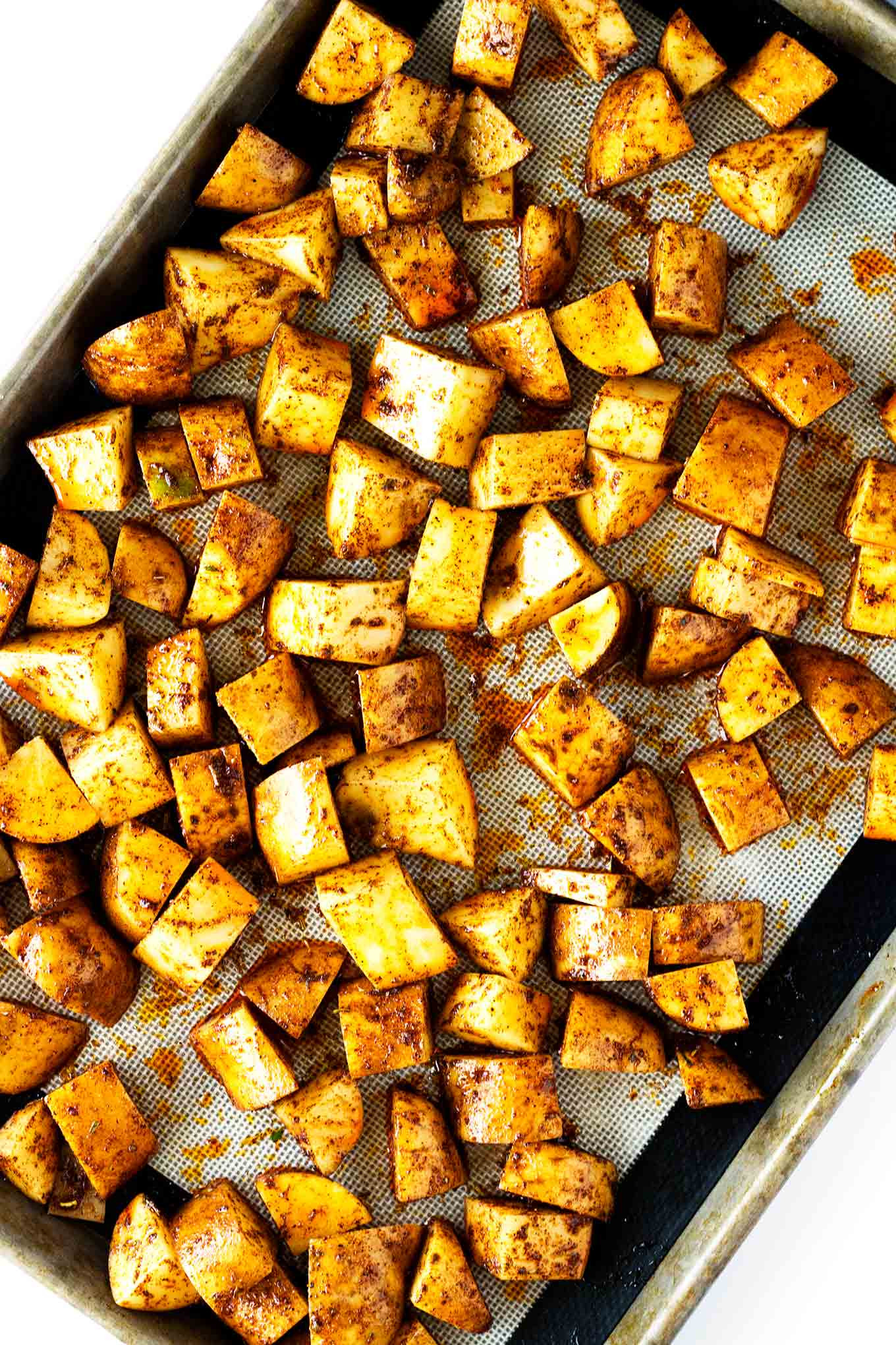 Roasted Russet Potatoes
 Roasted Russet Potatoes • So Damn Delish