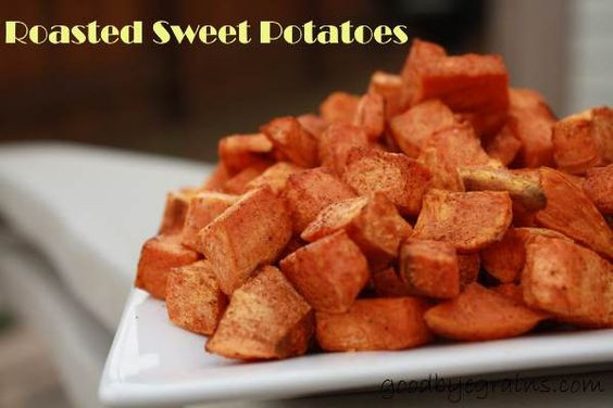 Roasted Sweet Potato Chunks
 Oven Roasted Sweet Potato Chunks