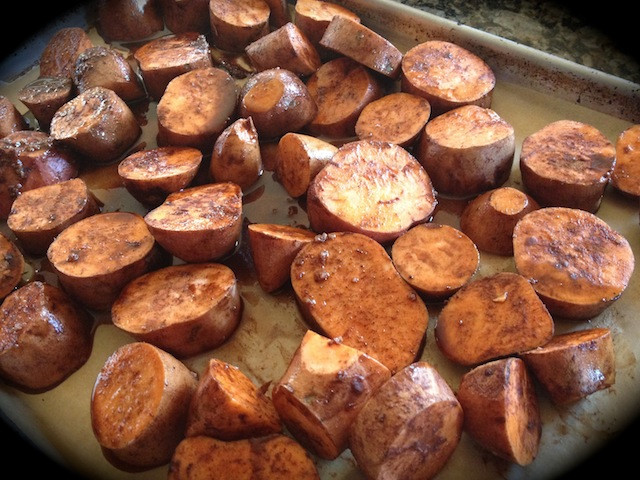 Roasted Sweet Potato Chunks
 Pan Baked Sweet Potato Chunks Naturally Living Today