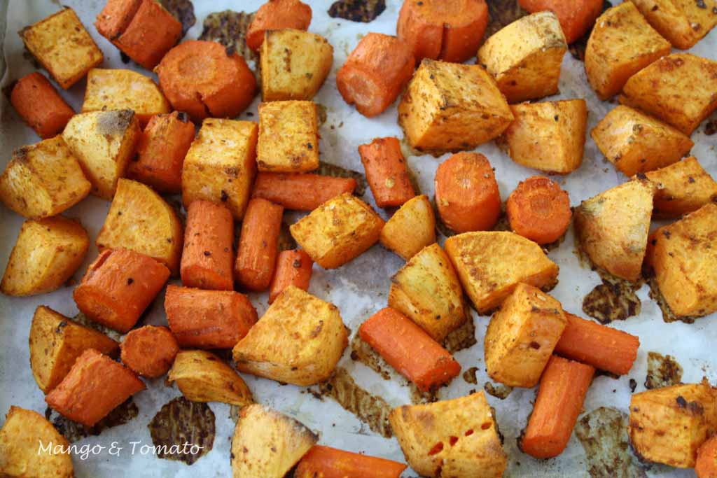 Roasted Sweet Potatoes And Carrots
 Mango & Tomato Roasted sweet potato & carrot soup with