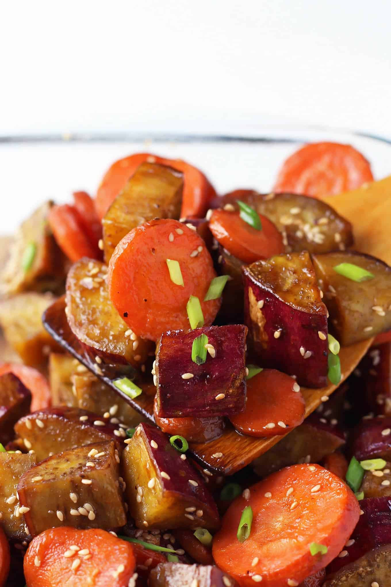 Roasted Sweet Potatoes And Carrots
 Honey Sesame Roasted Sweet Potato and Carrots – LeelaLicious