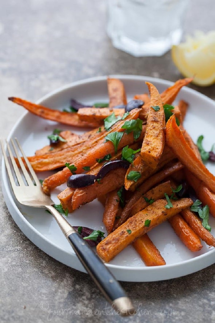 Roasted Sweet Potatoes And Carrots
 Moroccan Spiced Roasted Sweet Potatoes and Carrots