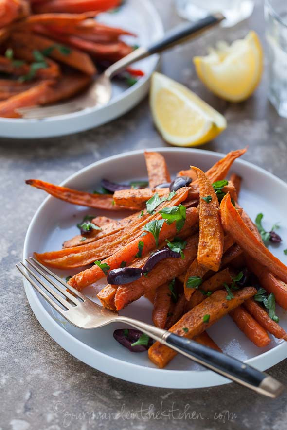Roasted Sweet Potatoes And Carrots
 Moroccan Spiced Roasted Sweet Potatoes and Carrots
