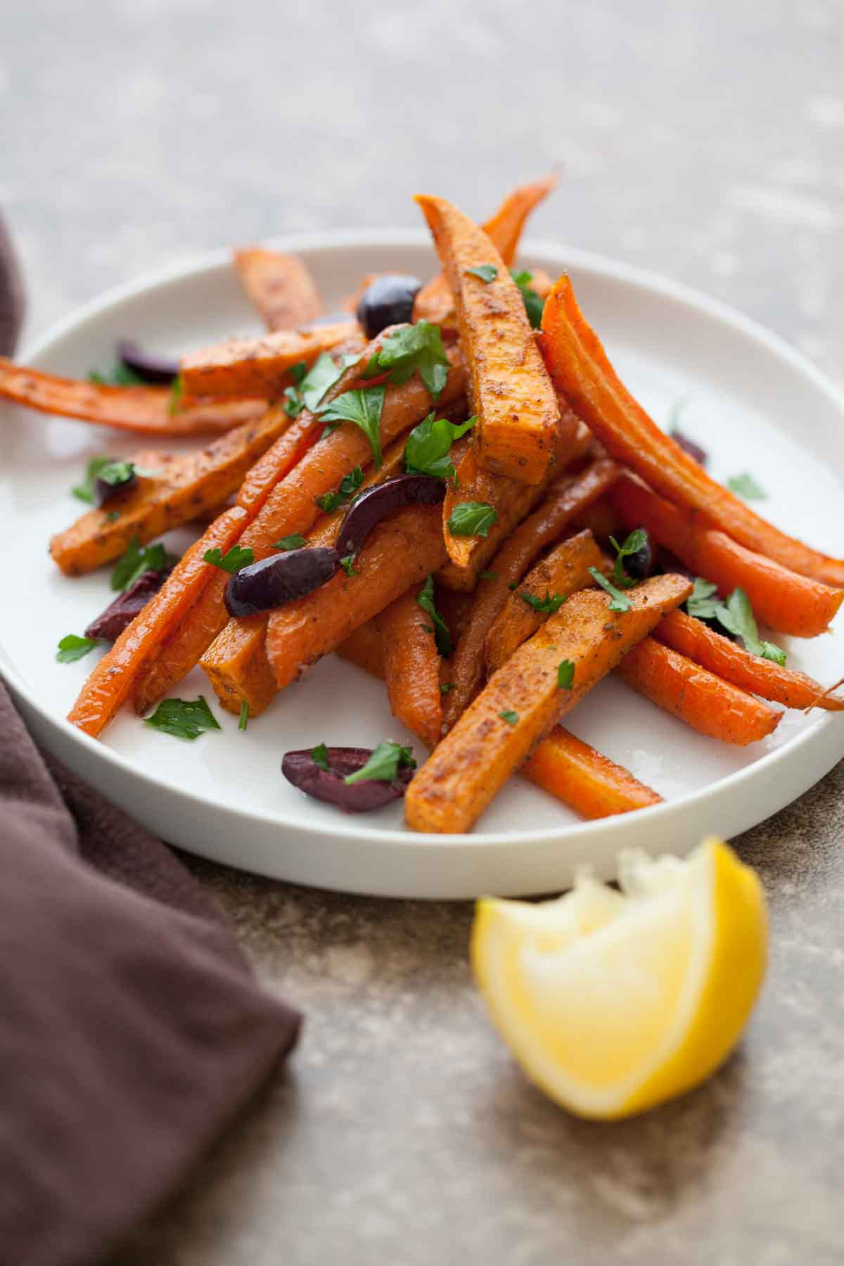 Roasted Sweet Potatoes And Carrots
 Moroccan Spiced Roasted Sweet Potatoes and Carrots