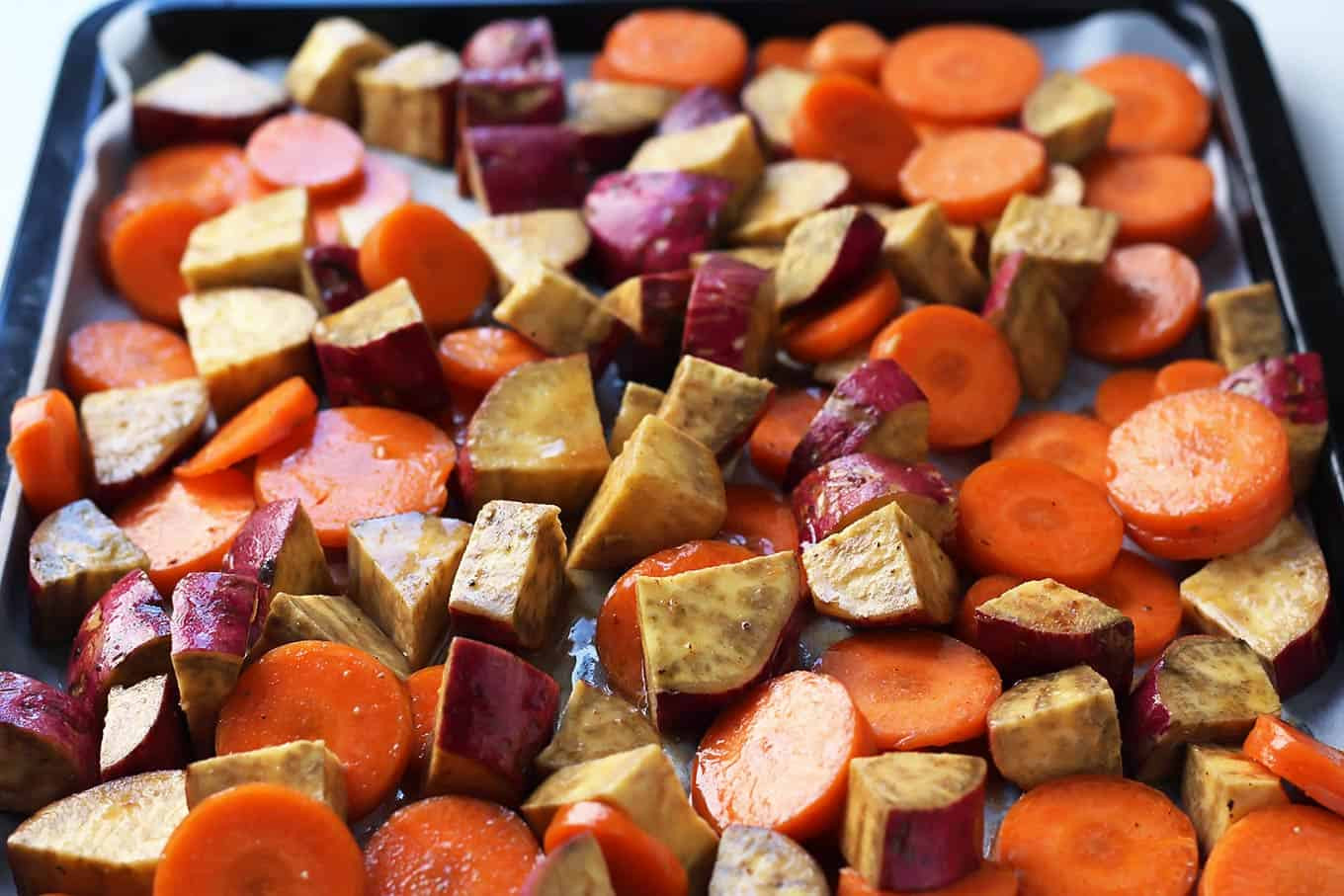 Roasted Sweet Potatoes And Carrots
 roasted carrots and potatoes