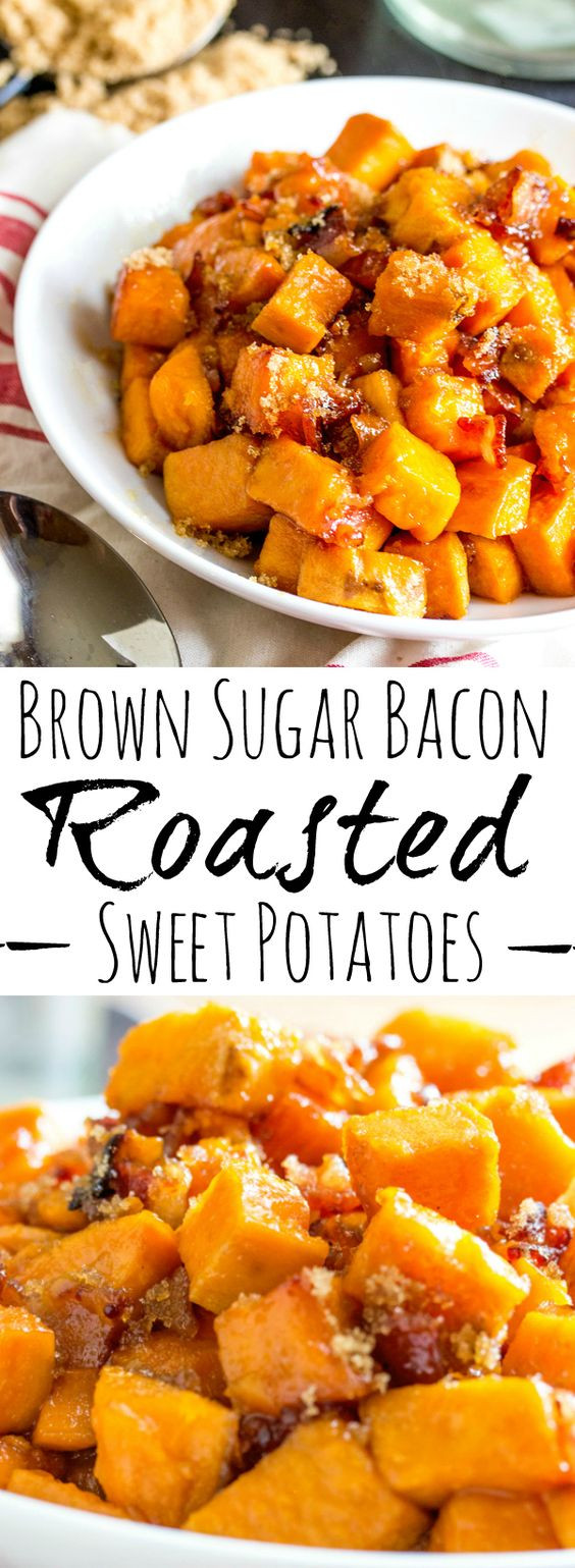 Roasted Sweet Potatoes Brown Sugar
 Brown Sugar Bacon Roasted Sweet Potatoes TINSELBOX