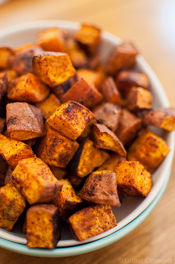 Roasted Sweet Potatoes
 Cinnamon Chili Roasted Sweet Potatoes — Living Lou