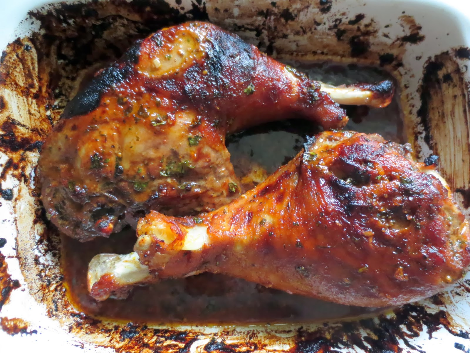 Roasted Turkey Legs
 The Owl with the Goblet Honey Garlic Barbecue Roasted