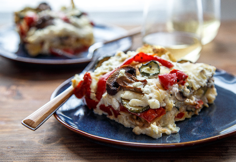 Roasted Vegetable Lasagna
 Dinner for Two Roasted Ve able Lasagna