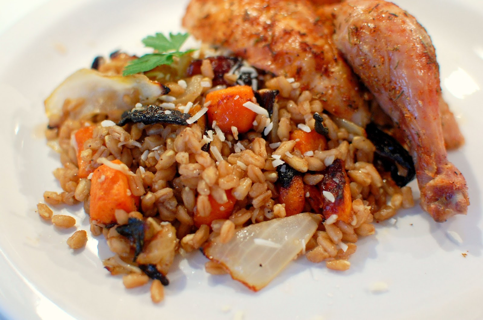 Roasted Vegetables With Balsamic Vinegar
 Reckless Abandon Farro with Roasted Ve ables and